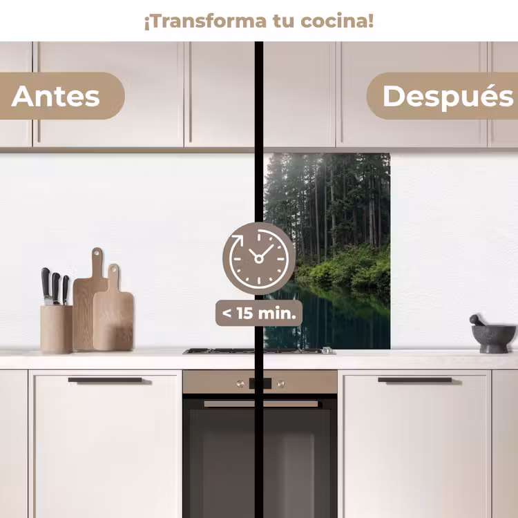 Revestimiento cocina - Montañas - Lago - Bosque — 2