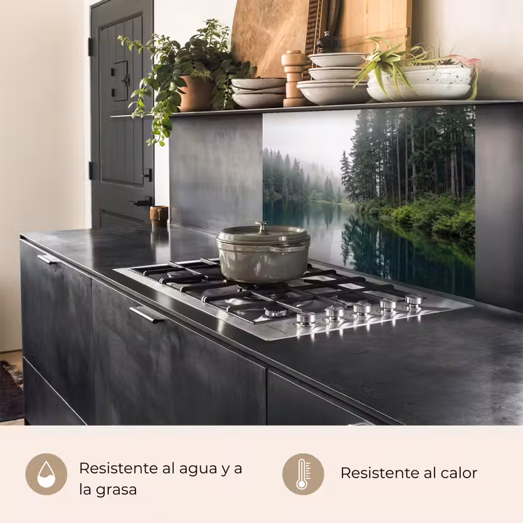 Revestimiento cocina - Montañas - Lago - Bosque — 4