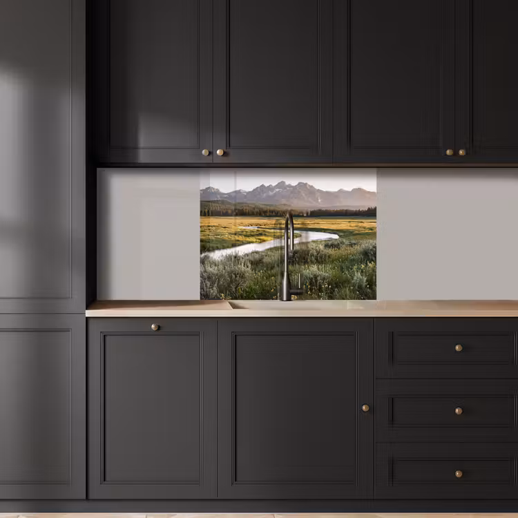 Revestimiento cocina - Paisaje de montaña - Río - Bosque — 5