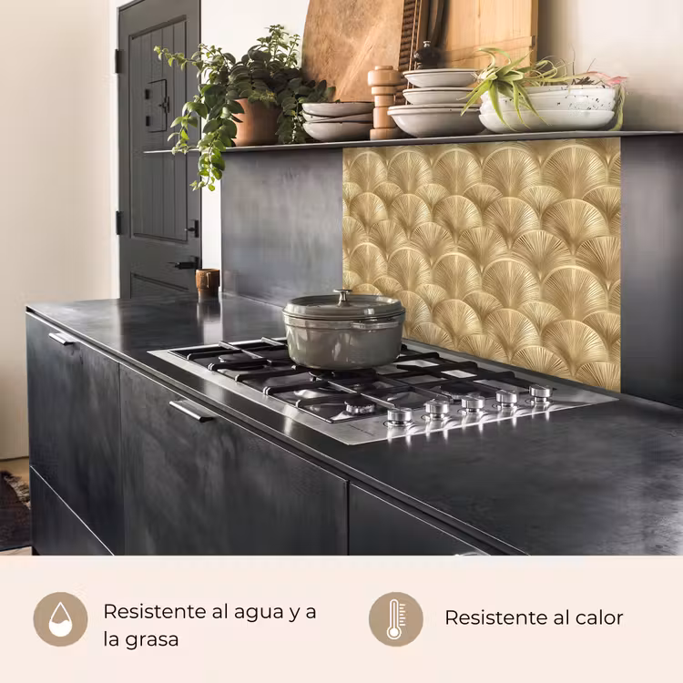 Revestimiento cocina - Patrón - Abanico - Oro — 4