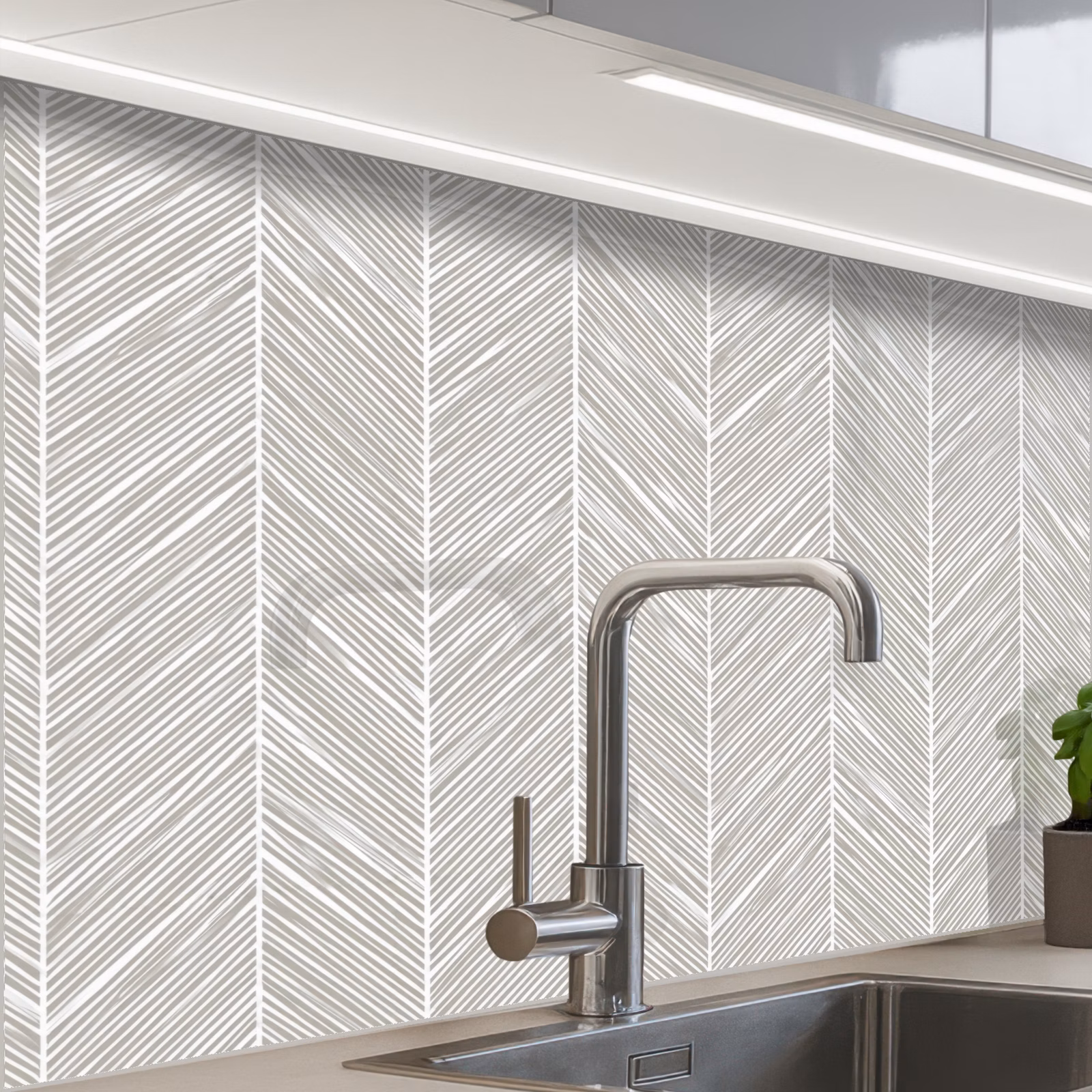 Revestimiento cocina - Classic - Espiga - Gris — 1
