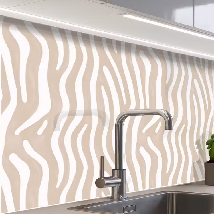 Revestimiento cocina - Abstracto - Cebra - Beige — 1