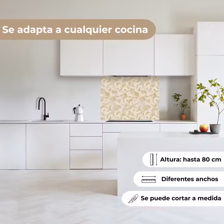 Revestimiento cocina - Abstracto - Líneas - Beige — 6