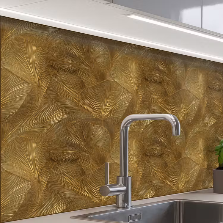 Revestimiento cocina - Ecológico - Líneas - Oro — 1