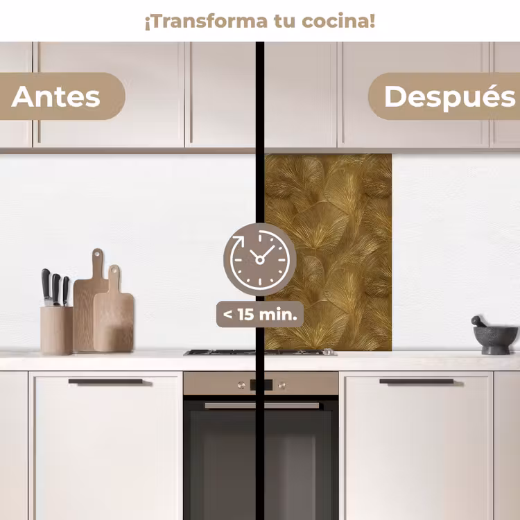 Revestimiento cocina - Ecológico - Líneas - Oro — 2