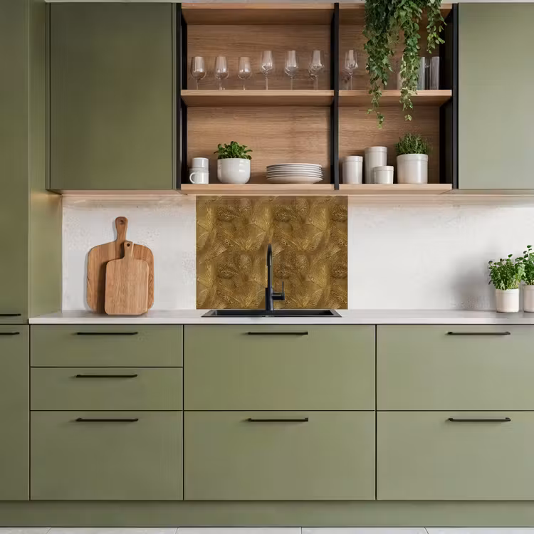 Revestimiento cocina - Ecológico - Líneas - Oro — 7