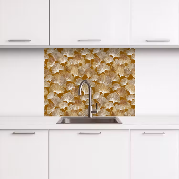 Revestimiento cocina - Ginkgo - Hojas - Oro — 3
