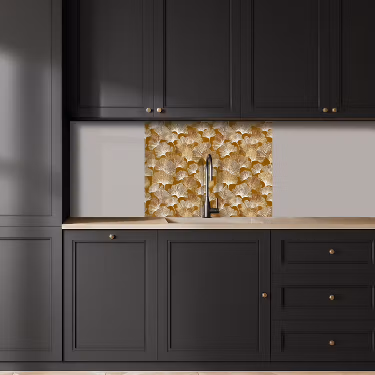 Revestimiento cocina - Ginkgo - Hojas - Oro — 5