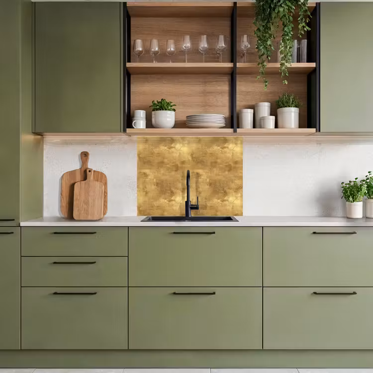 Revestimiento cocina - Industrial - Textura - Oro — 7