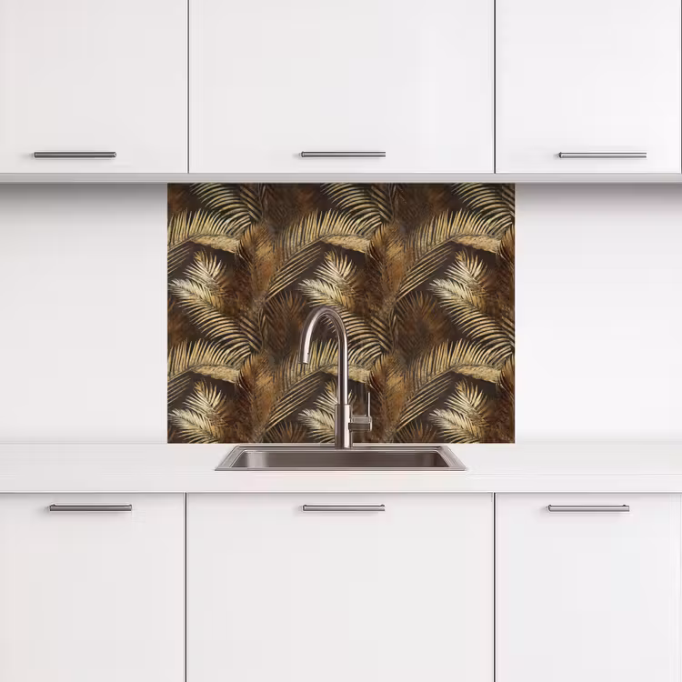 Revestimiento cocina - Tropical - Hojas - Oro — 3