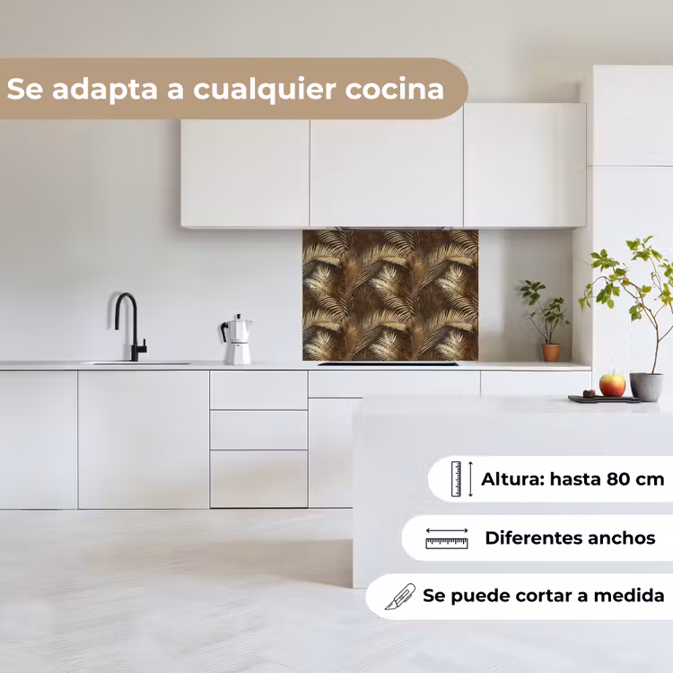 Revestimiento cocina - Tropical - Hojas - Oro — 6
