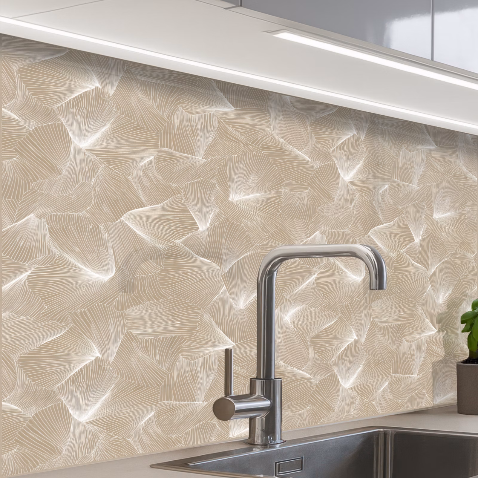 Revestimiento cocina - Orgánico - Textura - Beige — 1