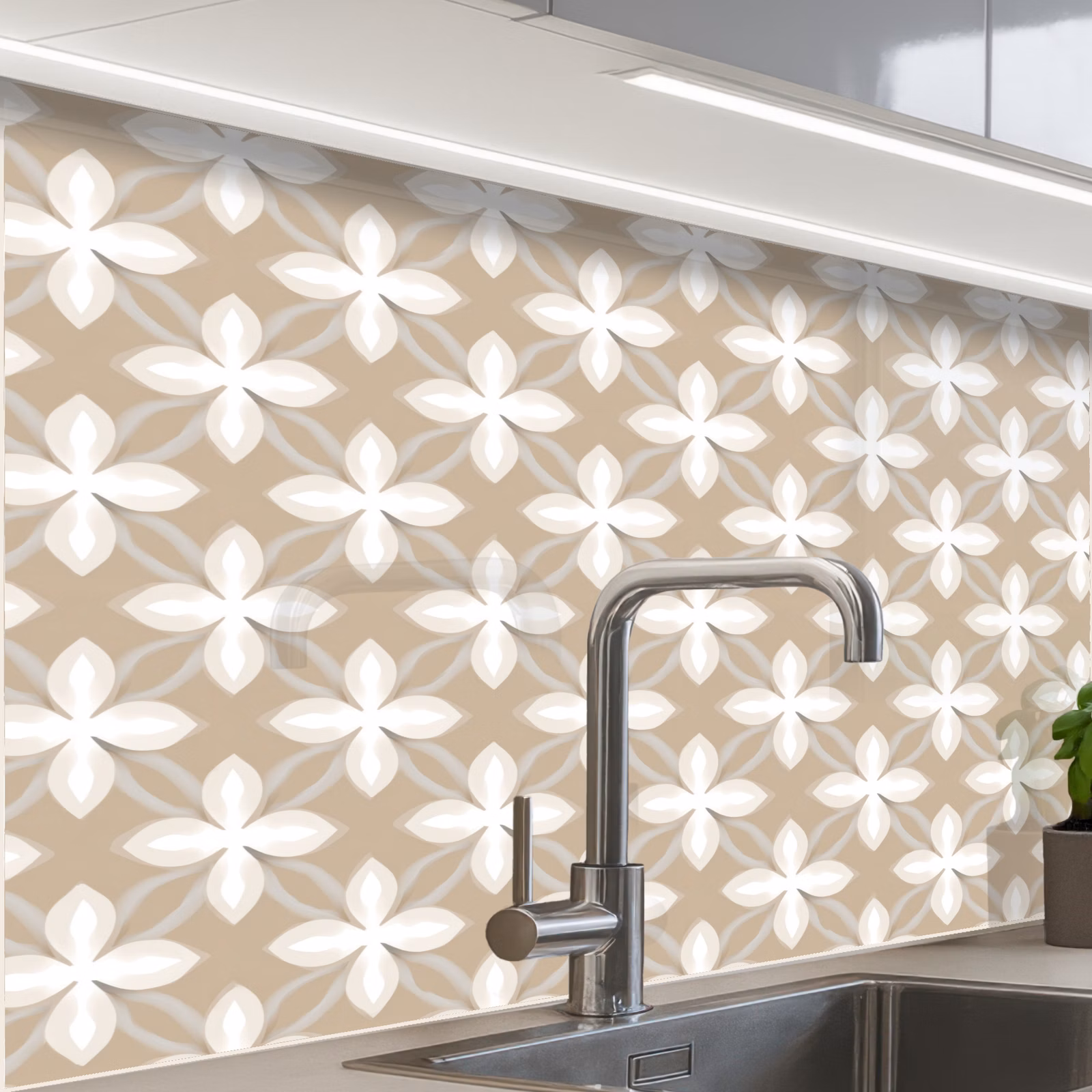 Revestimiento cocina - Patrón - Simétrico - Beige — 1
