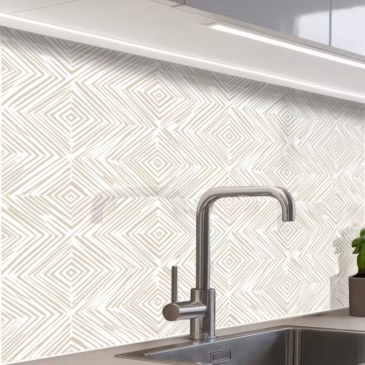 Revestimiento cocina - Abstracto - Diamantes - Beige — 1