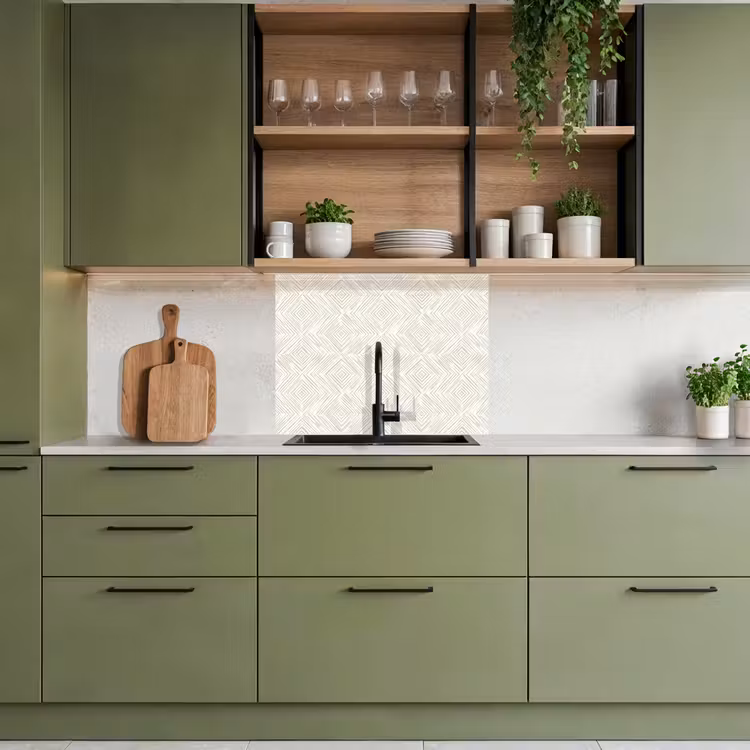 Revestimiento cocina - Abstracto - Diamantes - Beige — 7