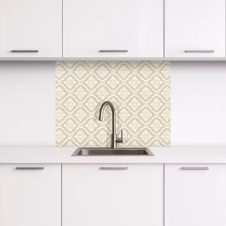 Revestimiento cocina - Floral - Adorno - Beige — 3