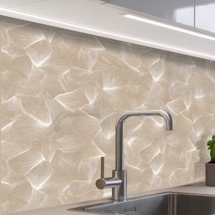 Revestimiento cocina - Orgánico - Textura - Beige — 1