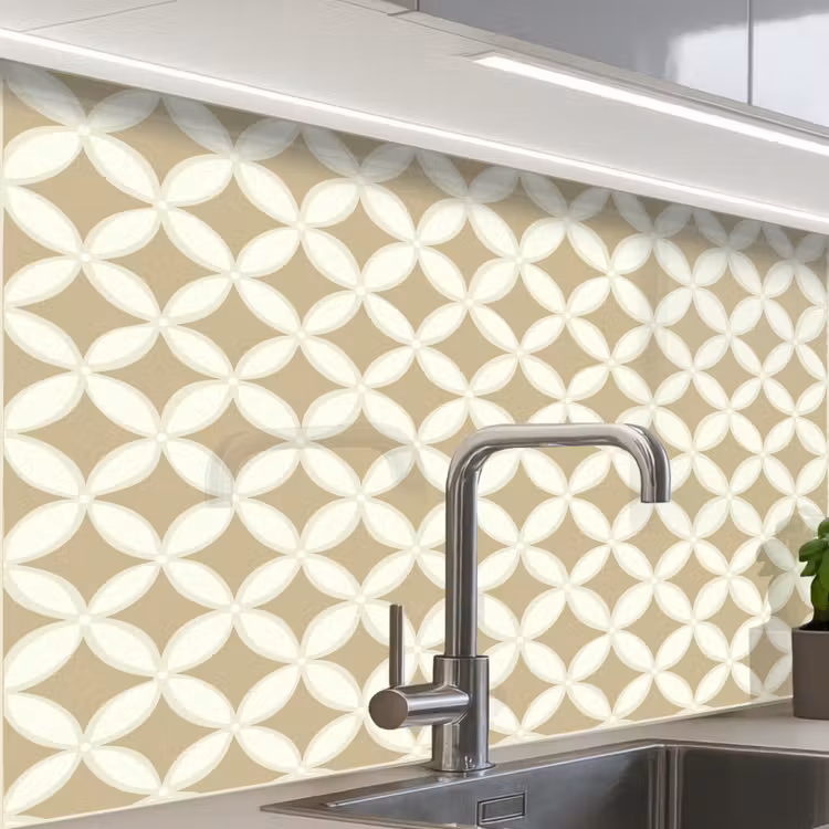 Revestimiento cocina - Simétrico - Motivo - Beige — 1