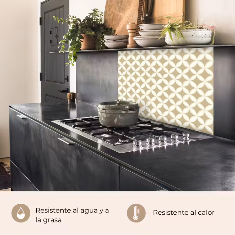 Revestimiento cocina - Simétrico - Motivo - Beige — 4
