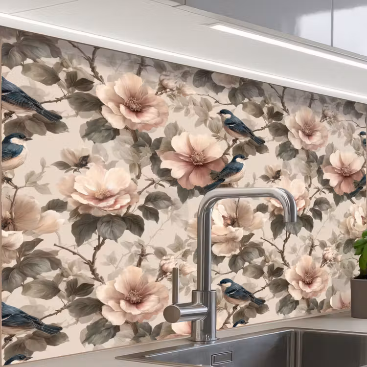 Revestimiento cocina - Clásico - Pájaros - Colorido — 1