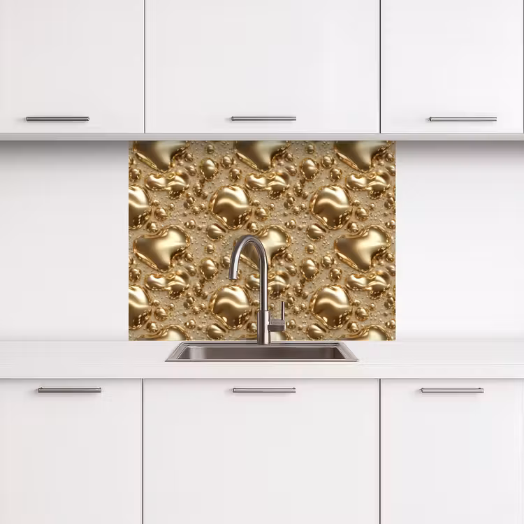 Revestimiento cocina - Gotas - Orgánico - Oro — 3