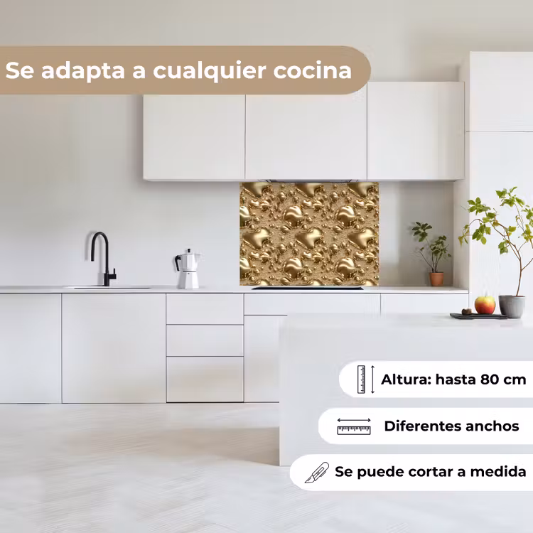 Revestimiento cocina - Gotas - Orgánico - Oro — 6