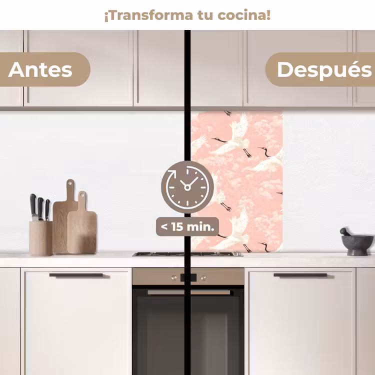 Revestimiento cocina - Grulla - Flor - Rosa — 2