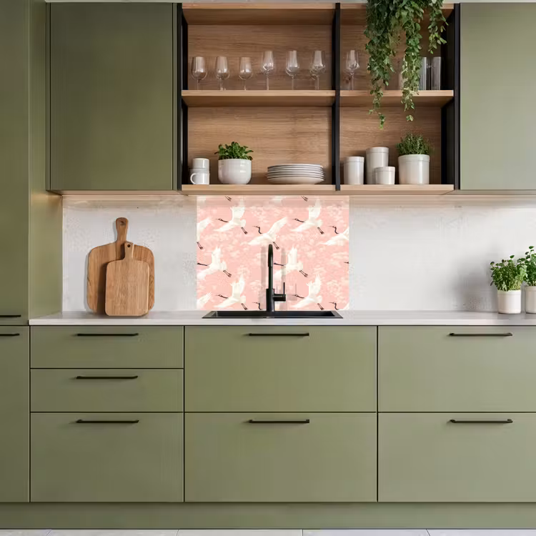 Revestimiento cocina - Grulla - Flor - Rosa — 7