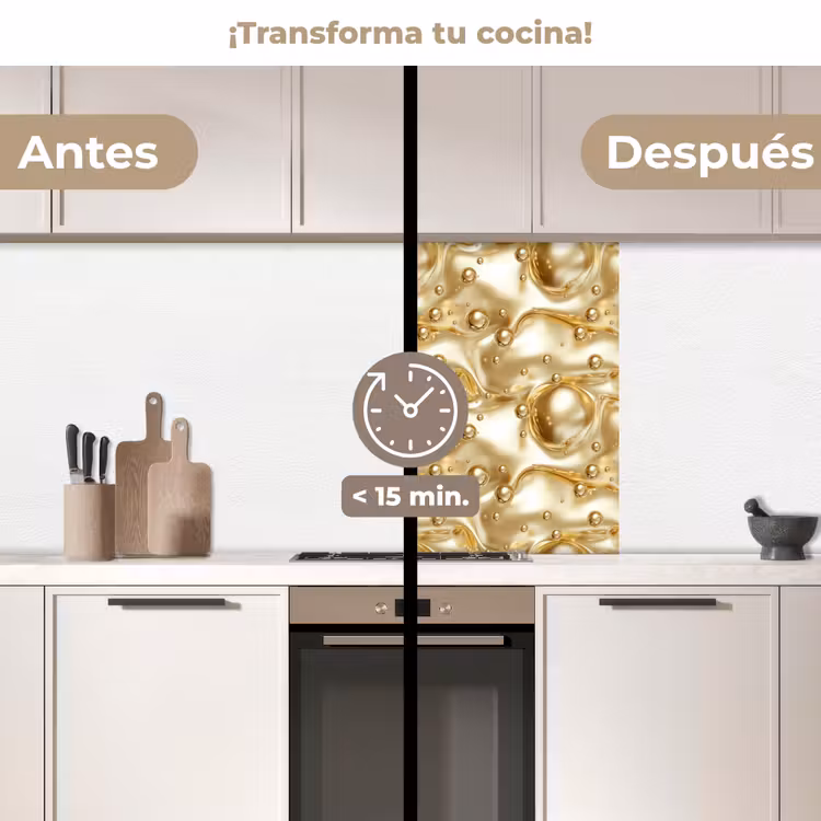 Revestimiento cocina - Líquido - Gotas - Oro — 2