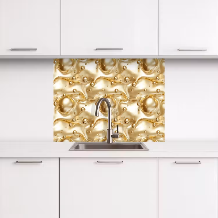 Revestimiento cocina - Líquido - Gotas - Oro — 3