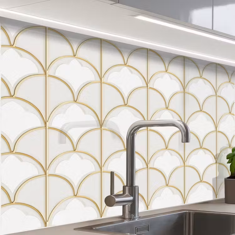 Revestimiento cocina - Mosaico - Arcos - Oro — 1