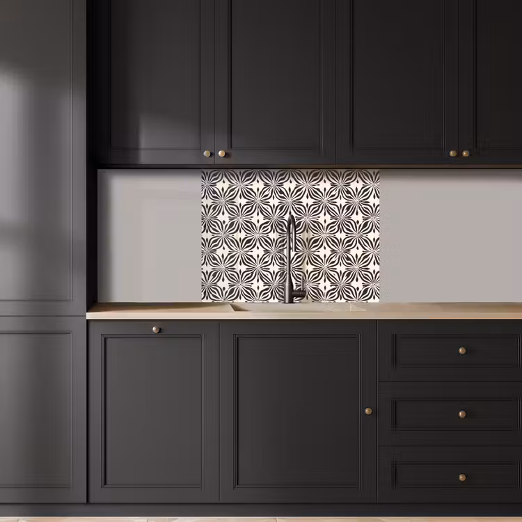 Revestimiento cocina - Gráfico - Patrón - Negro — 5