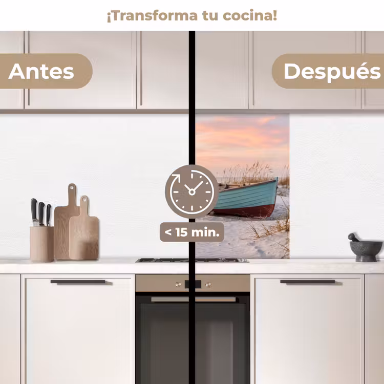 Revestimiento cocina - Rústico - Barco de remos - Playa de arena — 2