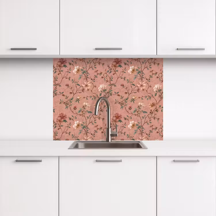 Revestimiento cocina - Botánico - Flores - Rosa — 3