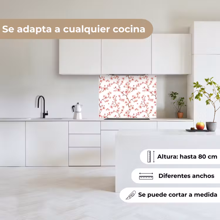 Revestimiento cocina - Cerezo en flor - Ramas - Rosa — 6