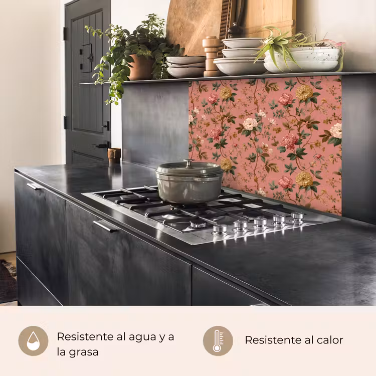 Revestimiento cocina - Clásico - Botánico - Rosa — 4