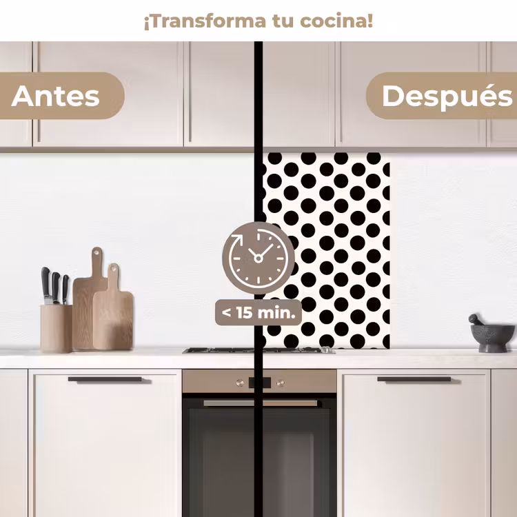 Revestimiento cocina - Clásico - Lunares - Negro — 2
