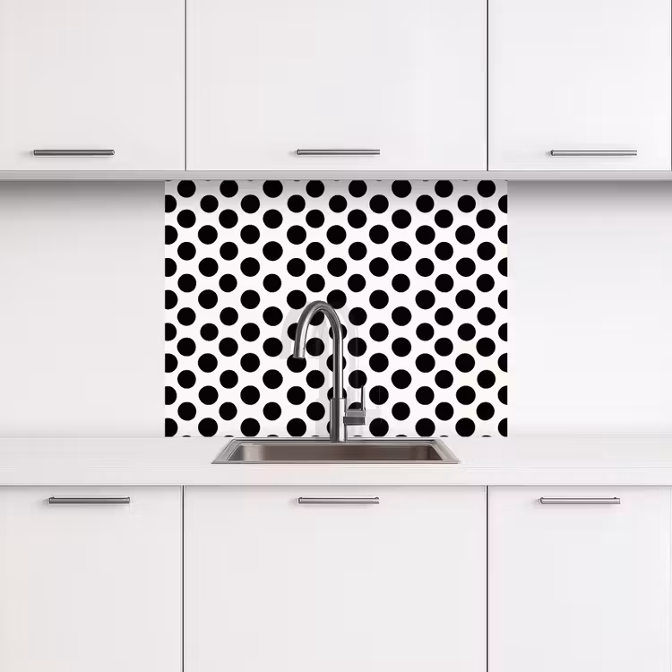 Revestimiento cocina - Clásico - Lunares - Negro — 3
