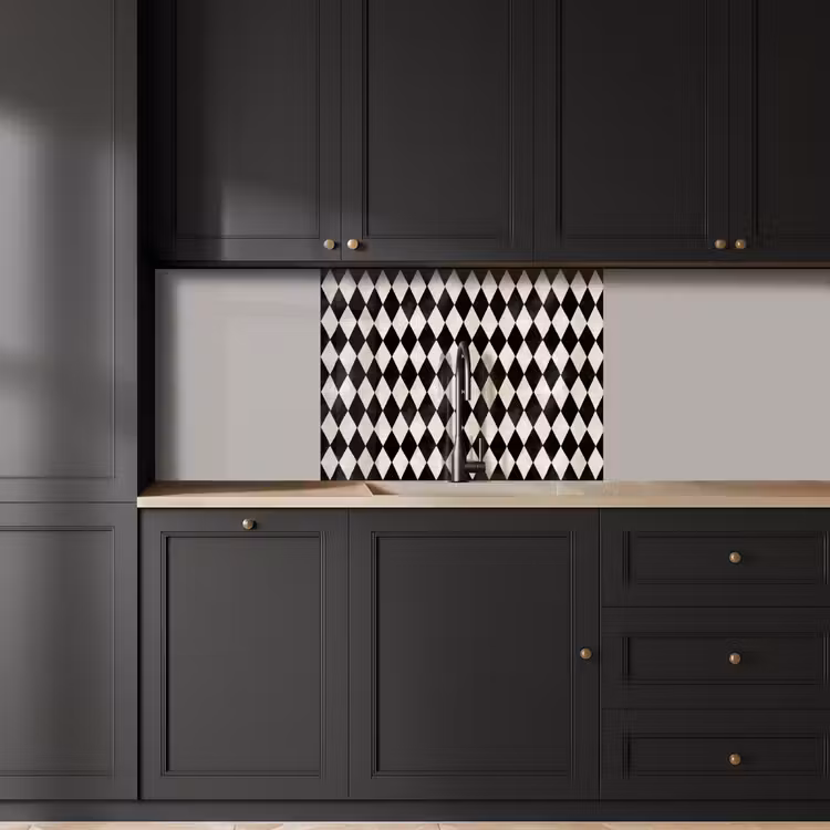 Revestimiento cocina - Clásico - Patrón - Negro — 5