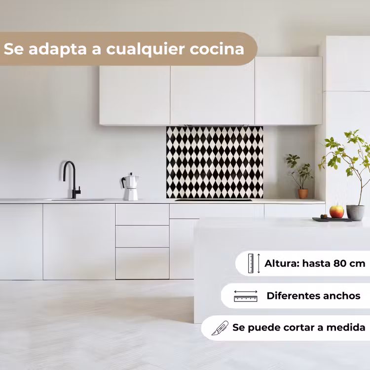 Revestimiento cocina - Clásico - Patrón - Negro — 6