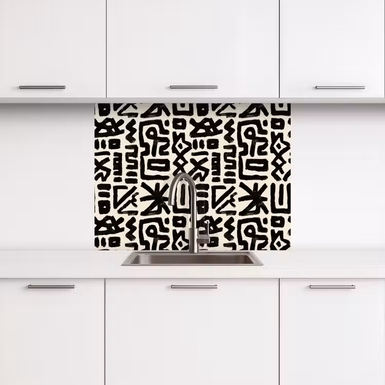 Revestimiento cocina - Geométrico - Figuras - Negro — 3