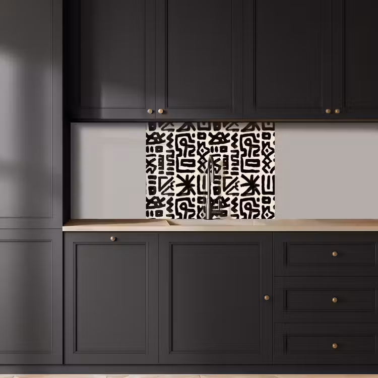 Revestimiento cocina - Geométrico - Figuras - Negro — 5