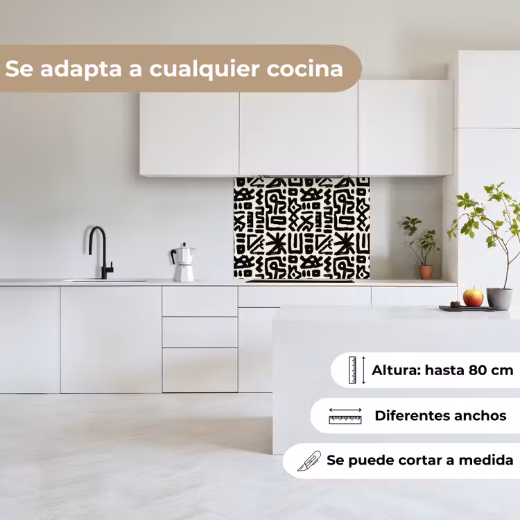 Revestimiento cocina - Geométrico - Figuras - Negro — 6