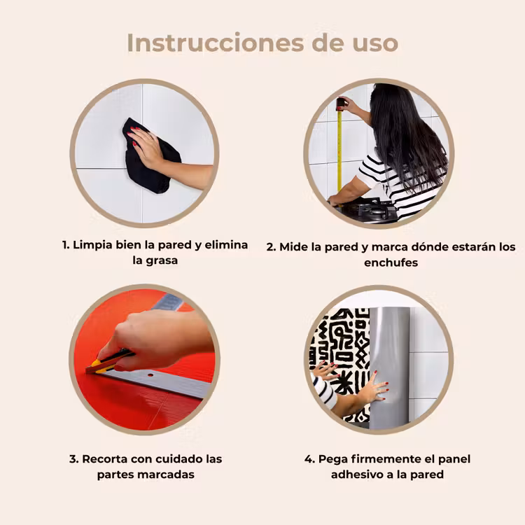 Revestimiento cocina - Geométrico - Figuras - Negro — 8