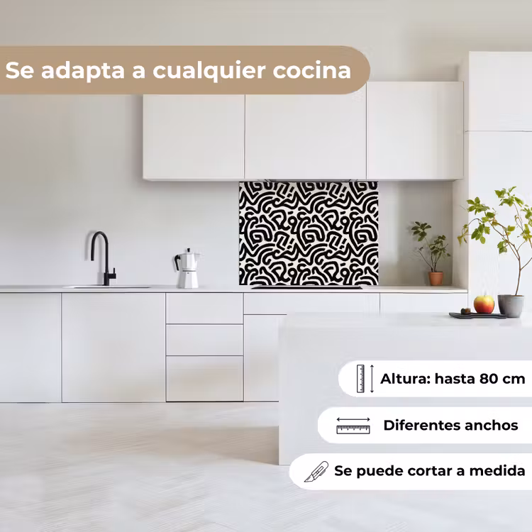 Revestimiento cocina - Moderno - Abstracto - Negro — 6