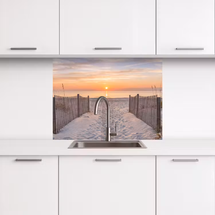 Revestimiento cocina - Puesta de sol - Playa - Arena — 3