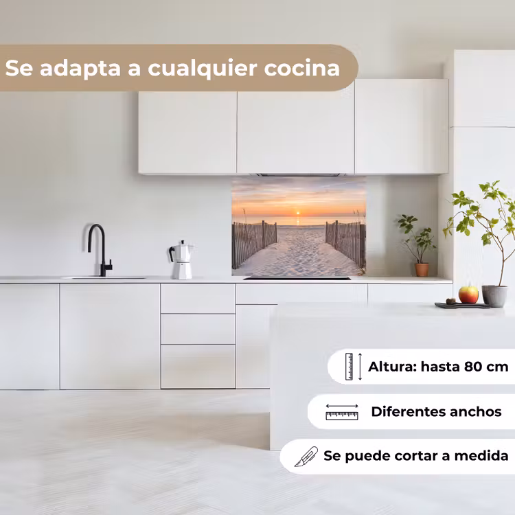 Revestimiento cocina - Puesta de sol - Playa - Arena — 6