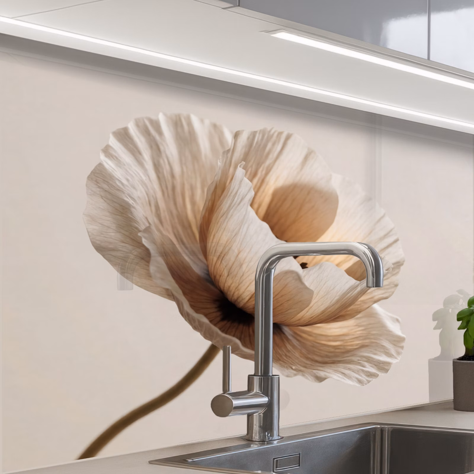 Revestimiento cocina - Flor - Beige - Crema — 1