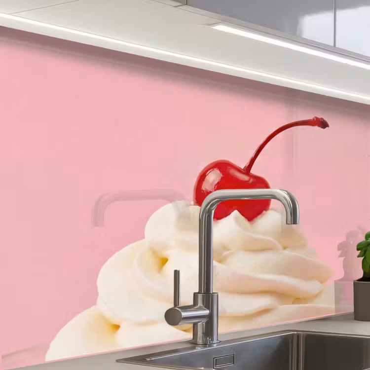 Revestimiento cocina - Cereza - Nata montada - Rosa — 1