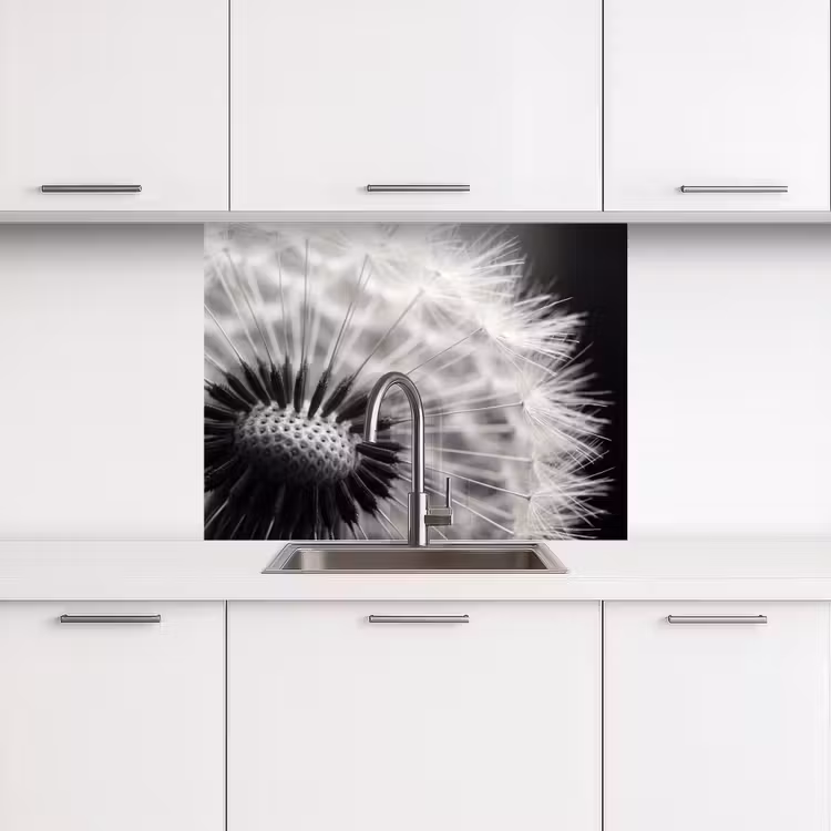 Revestimiento cocina - Diente de león - Negro - Blanco — 3